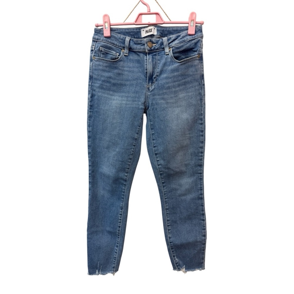 PAIGE Women's Classic Blue Ankle Jeans